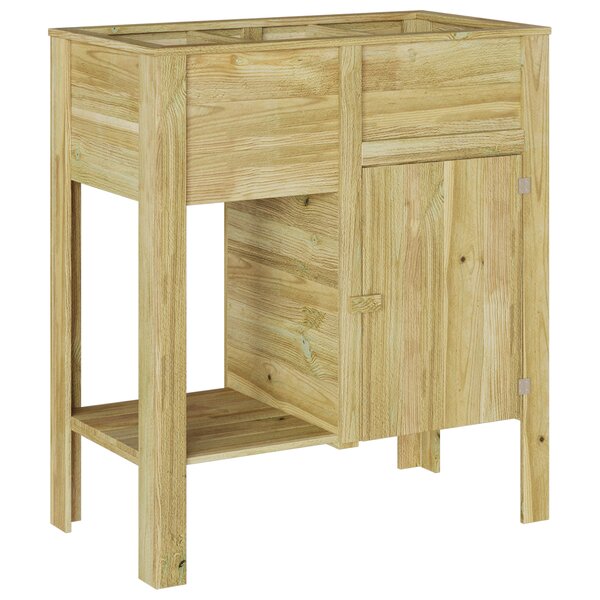 vidaXL Jardin Surélevé avec Rangement 85x46x96 cm Bois traité pin