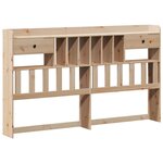 vidaXL Lit bibliothèque sans matelas 180x200 cm bois massif de pin