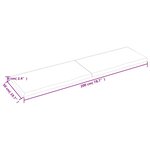 vidaXL Dessus de table marron foncé bois chêne massif traité