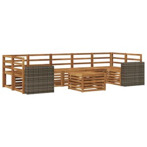 vidaXL Ensemble de canapés d'extérieur 8 pc Naturel