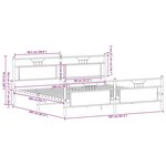 vidaXL Cadre de lit en métal sans matelas chêne marron 200x200 cm