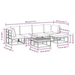 vidaXL Ensemble de canapé de jardin 6 Pièces Noir 70 x 70 x 32 cm