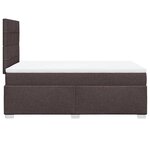 vidaXL Sommier à lattes de lit et matelas marron foncé 120x190cm tissu