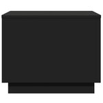 vidaXL Table basse avec lumières LED noir 50x50x40 cm