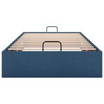 vidaXL Cadre de lit ottoman sans matelas bleu 90x200 cm tissu