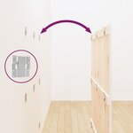 vidaXL Tête de lit murale Blanc 146 5x3x110 cm Bois massif de pin