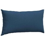 vidaXL Coussins de canapé 2 Pièces Bleu 80 x 40 cm tissu