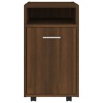 vidaXL Armoire appoint à roues Chêne marron 33x38x60 cm