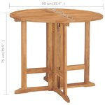 vidaXL Mobilier à dîner d'extérieur pliable 5 Pièces Bois solide de teck