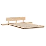 vidaXL Cadre de lit plateforme avec tables de chevet 120x200cm en bois massif