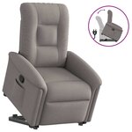 vidaXL Fauteuil inclinable taupe tissu