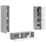 vidaXL Ensemble meuble TV 6 Pièces Gris Sonoma Bois d'ingénierie