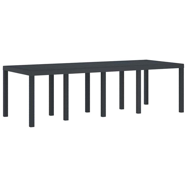 vidaXL Table de Jardin Anthracite 250 x 100 x 73 cm polyrotin