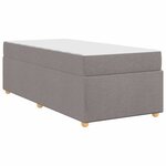 vidaXL Cadre de lit avec matelas Taupe 90 x 200 cm tissu
