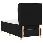 lit-box vidaXL avec matelas noir 90x190 cm en textile