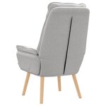 vidaXL Fauteuil relaxant en tissu gris nuage