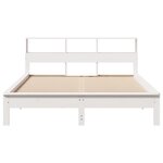 vidaXL Lit bibliothèque sans matelas blanc 120x190 cm bois pin massif