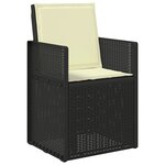 vidaXL Coussins de siège et de dos 4 Pièces Crème 47 x 45 x 2 cm