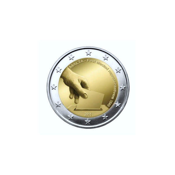 Monnaie 2 euros commémorative malte 2011 - élection