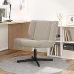 vidaXL Fauteuil d'Accent Gris Clair Tissu en Polyester Standard Pivotant