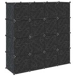 vidaXL Cubes de rangement 16 Pièces avec tiges de suspension PP