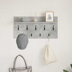 vidaXL Porte-manteau mural avec étagère Gris béton 80 x 40 x 12 cm