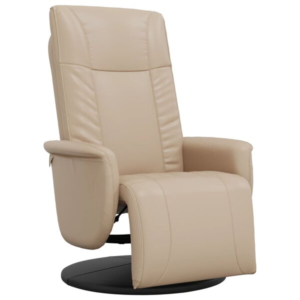 vidaXL Fauteuil inclinable avec repose-pieds cappuccino similicuir