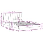 vidaXL Cadre de lit sans matelas Hanko gris clair 140x200 cm tissu