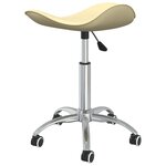 vidaXL Chaise pivotante de salle à manger Crème Similicuir