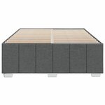 vidaXL Cadre de lit sans matelas gris foncé 160x200 cm tissu