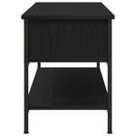 Meuble TV vidaXL Noir Chêne 100x35x45 cm Bois d'ingénierie et Acier
