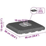 vidaXL Ensemble de base de parasol cantilever 4 Pièces Noir