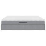 vidaXL Lit avec rangement et matelas Gris clair 180 x 200 cm Polyester