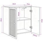 vidaXL Armoire Murale Blanc 59 x 31 x 60 cm Bois d'ingénierie