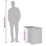 vidaXL Table de couverture de bouteille de propane marron 40x40x60 cm