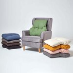 Coussin lombaire ergonomique en suédine  Gris foncé - HOMESCAPES