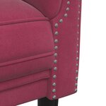 vidaXL Canapé à 3 places rouge bordeaux velours