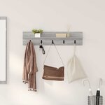 vidaXL Porte-manteau mural avec étagère Sonoma gris 80 x 10.5 x 18 cm