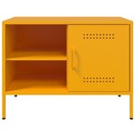 vidaXL Meubles TV 2 Pièces jaune moutarde 68x39x50 5 cm acier