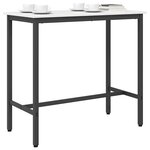 vidaXL table Blanc 100 x 50 x 91 cm Bois d'ingénierie et acier