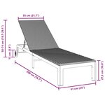 vidaXL Chaise longue avec roues en poly rattan noir