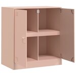 vidaXL Buffet rose 67x39x73 cm acier