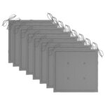 vidaXL Chaises de jardin empilables avec coussins lot de 8 Teck solide
