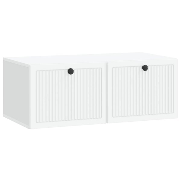 vidaXL Meuble TV mural Blanc 78 5 x 41 x 30 cm Bois d'ingénierie