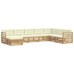 vidaXL Ensemble de canapés d'extérieur 8 pc Blanc et crème Polyester