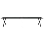 vidaXL Lit de camping pliant 2 Pièces Noir Tissu Oxford