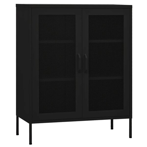 vidaXL Armoire de rangement Noir 80x35x101 5 cm Acier