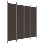 vidaXL Cloison de séparation 4 panneaux Marron 200x200 cm Tissu