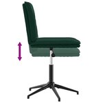 vidaXL Chaises à manger lot de 6 vert foncé velours