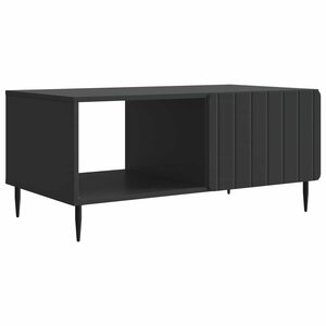 vidaXL Table basse Noir 90 x 50 x 40 cm Bois d'ingénierie